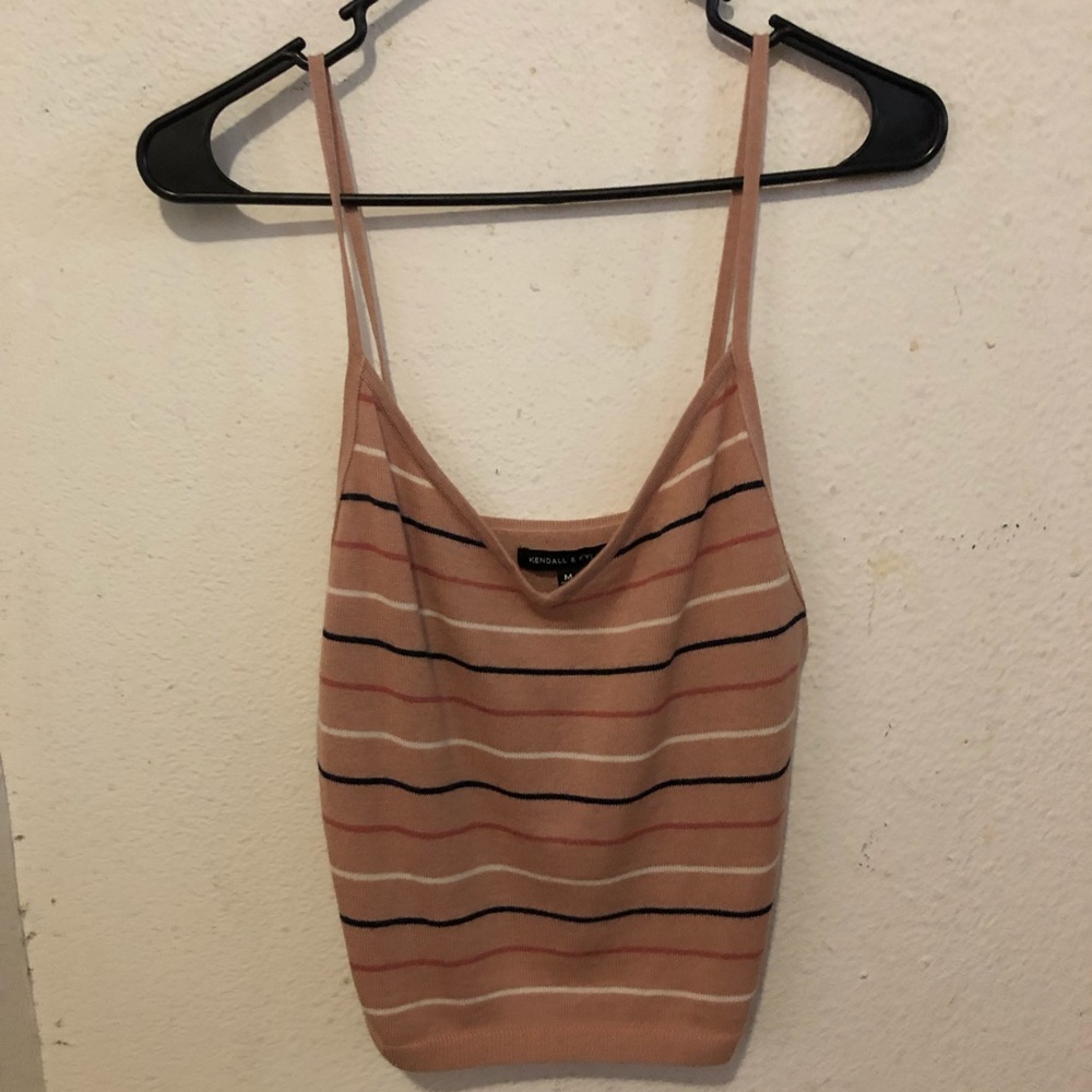 Cropped stripped tank top